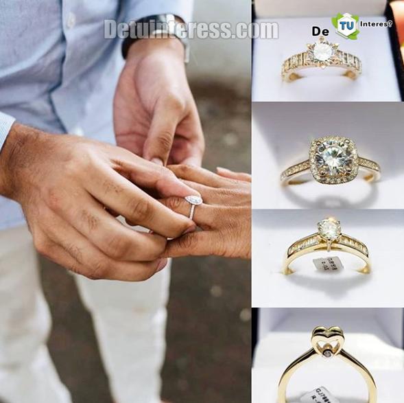 Tipos y significados de los anillos de compromiso en oro